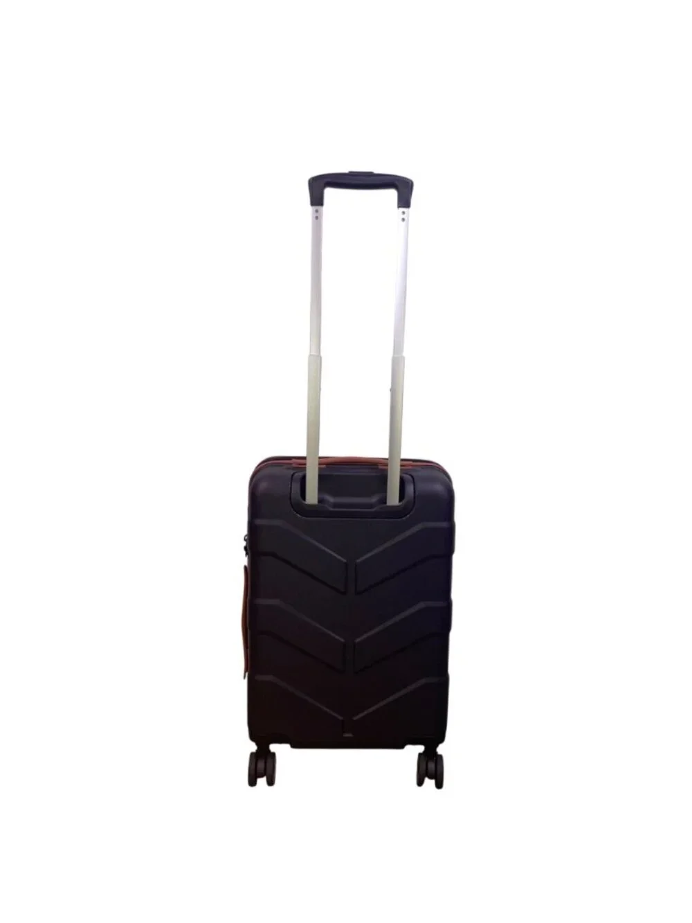 Tilymol Black & Orange Telescopic Handle TSA Lock Hard-Shell Spinner Luggage